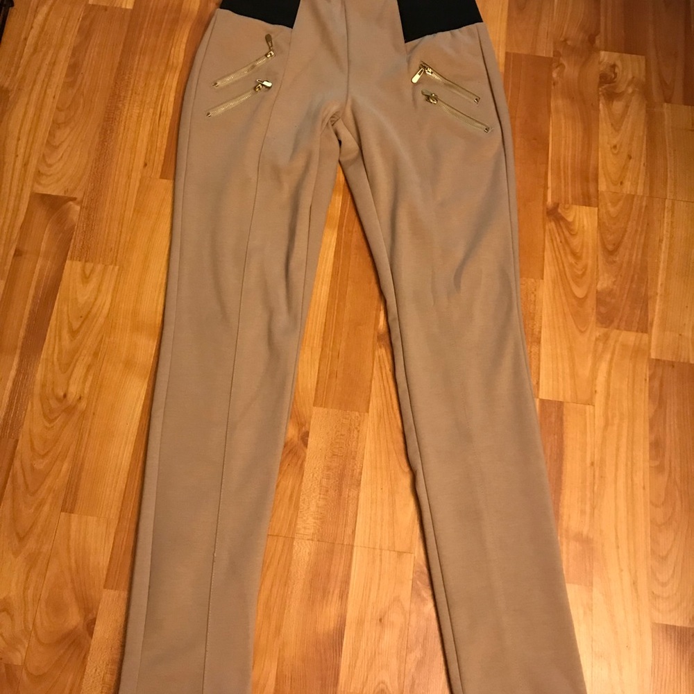 Double front zip leggings